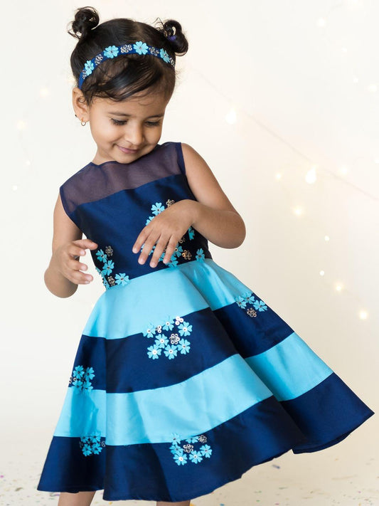 Blue Hibiscus Dress
